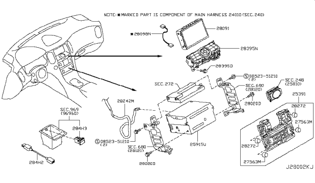 2016 Infiniti QX50 Audio & Visual Diagram 2