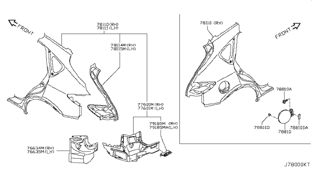 2017 Infiniti QX50 Rear Fender & Fitting Diagram 2