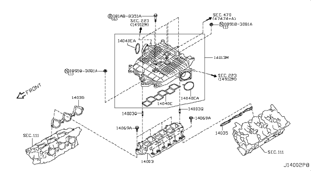 2013 Infiniti EX37 Manifold Diagram 6