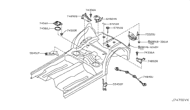 2011 Infiniti EX35 Floor Fitting Diagram 4