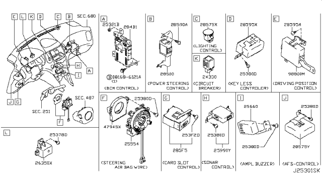 2009 Infiniti EX35 Electrical Unit Diagram 7