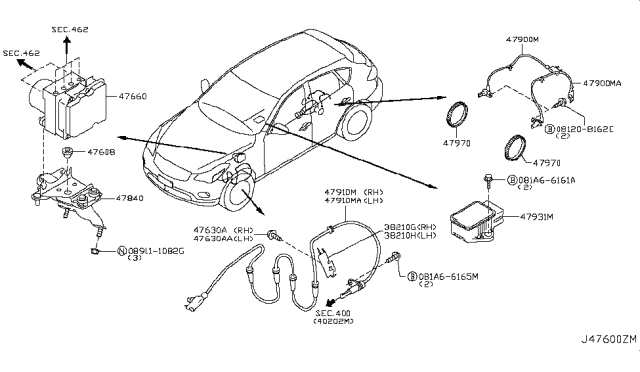 2017 Infiniti QX50 Anti Skid Control Diagram