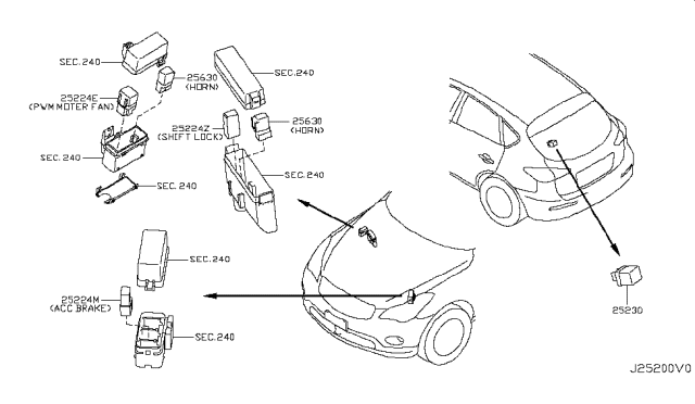 2009 Infiniti EX35 Relay Diagram 2