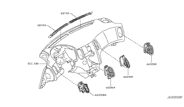 2014 Infiniti QX50 Ventilator Diagram