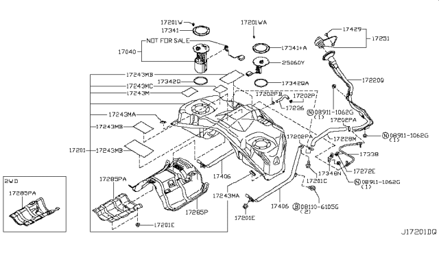 2010 Infiniti EX35 Fuel Tank Diagram 2