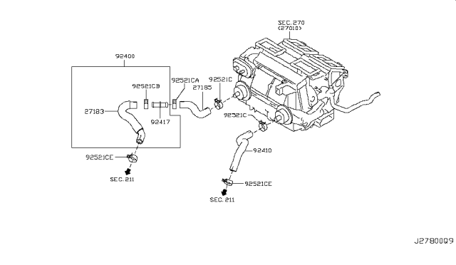 2012 Infiniti EX35 Heater Piping Diagram 2