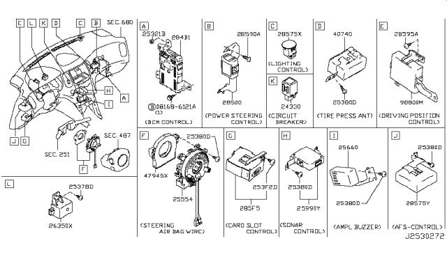 2010 Infiniti EX35 Electrical Unit Diagram 7