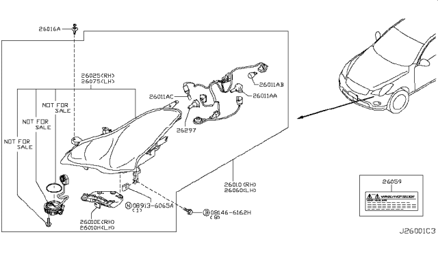 2016 Infiniti QX50 Headlamp Diagram 3