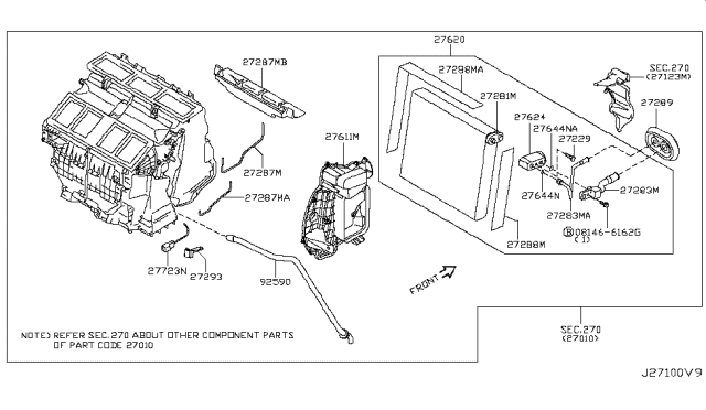 2016 Infiniti QX50 Cooling Unit Diagram