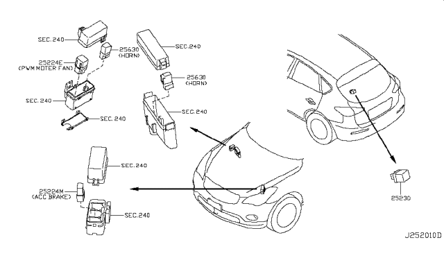 2009 Infiniti EX35 Relay Diagram 1