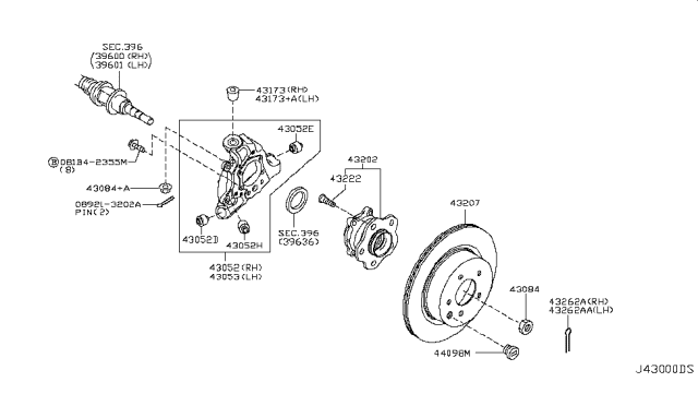 2009 Infiniti EX35 Rear Axle Diagram 2