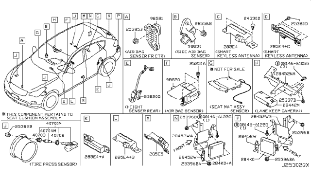 2013 Infiniti EX37 Electrical Unit Diagram 1