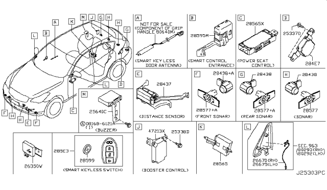 2017 Infiniti QX50 Controller - Power Diagram for 873D8-1BA0A