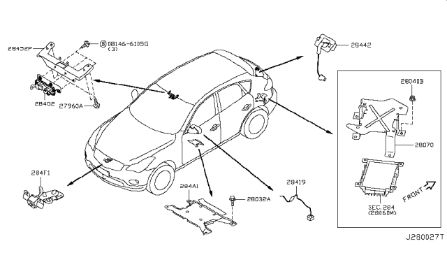 2017 Infiniti QX50 Audio & Visual Diagram 5