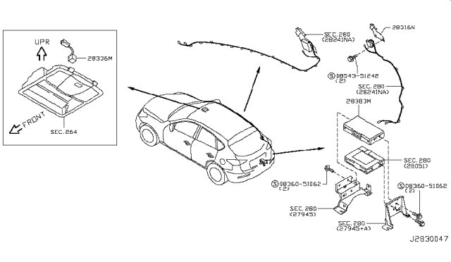 2009 Infiniti EX35 Telephone Diagram 3