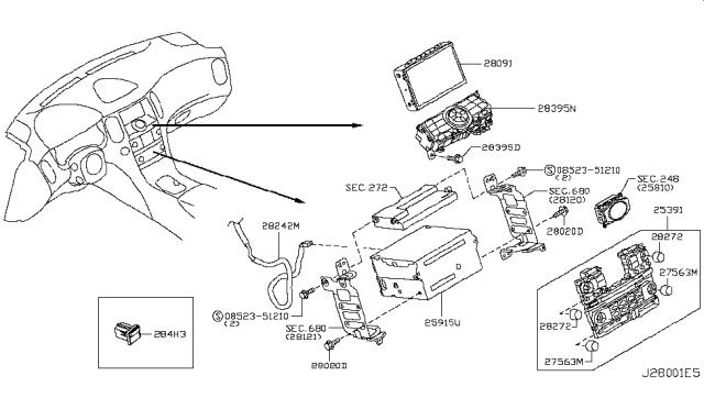 2012 Infiniti EX35 Audio & Visual Diagram 2