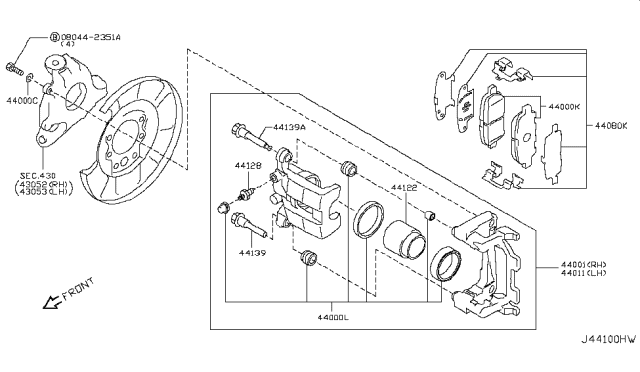 2009 Infiniti EX35 Rear Brake Diagram 2