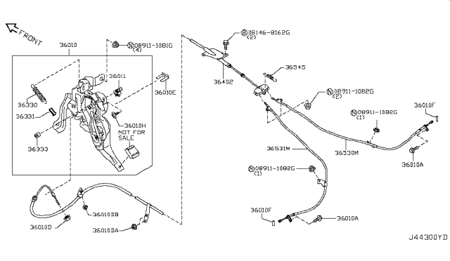 2015 Infiniti QX50 Parking Brake Control Diagram