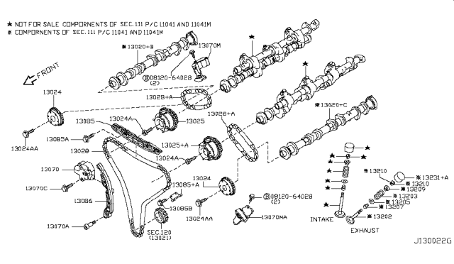 2013 Infiniti EX37 Camshaft & Valve Mechanism Diagram 3