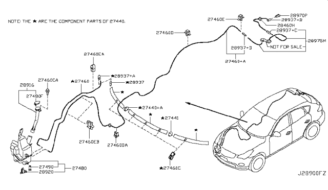 2009 Infiniti EX35 Windshield Washer Diagram