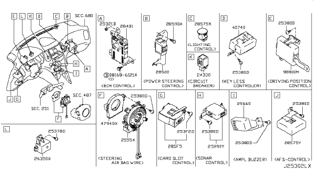 2013 Infiniti EX37 Electrical Unit Diagram 7