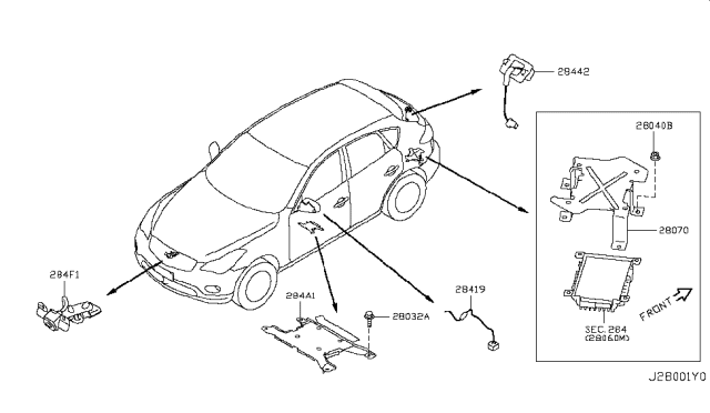 2014 Infiniti QX50 Audio & Visual Diagram 5