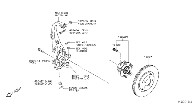 2016 Infiniti QX50 Front Axle Diagram 1