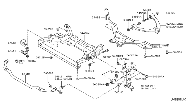 2011 Infiniti EX35 Front Suspension Diagram 6