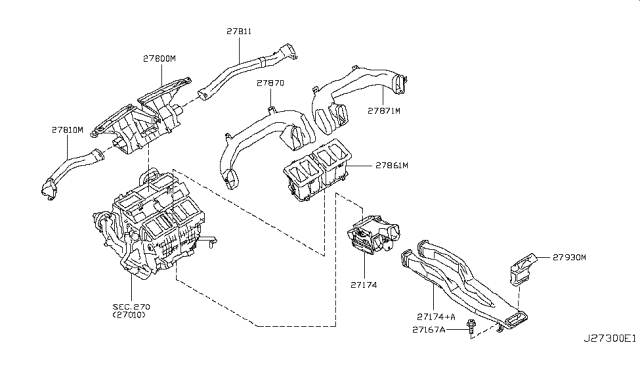 2014 Infiniti QX50 Nozzle & Duct Diagram