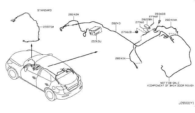 2017 Infiniti QX50 Antenna Assy-Gps Diagram for 25975-5UM1A