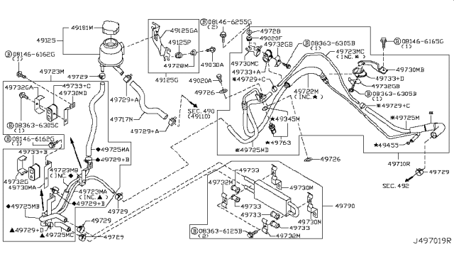 2009 Infiniti G37 Coupe Power Steering Piping Diagram 9