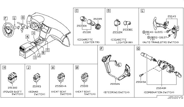 2011 Infiniti G37 Switch Diagram 3