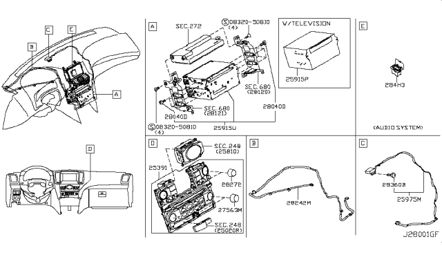 2011 Infiniti G37 Coupe Audio & Visual Diagram 1