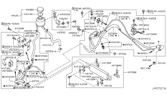 2011 Infiniti G37 Coupe Power Steering Piping Diagram 4