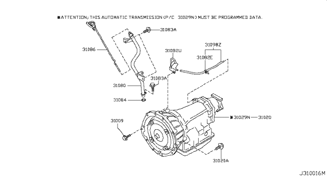 2008 Infiniti G37 Auto Transmission,Transaxle & Fitting Diagram 2