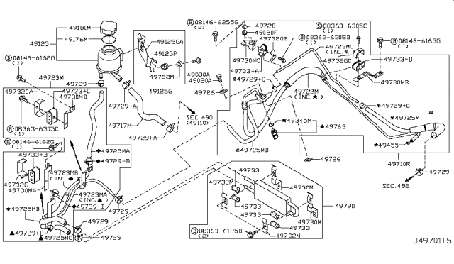 2011 Infiniti G37 Coupe Power Steering Piping Diagram 1