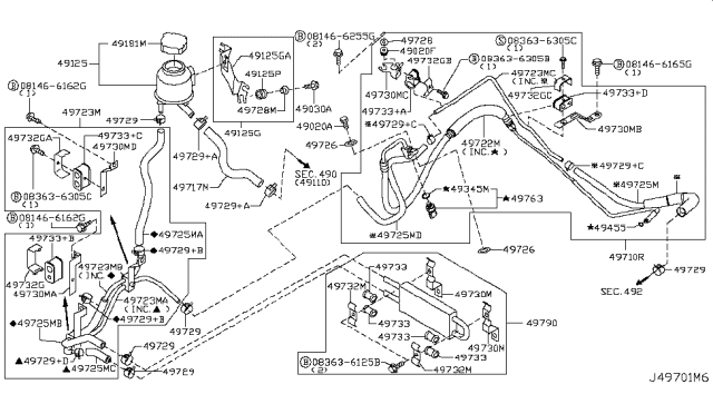 2011 Infiniti G37 Coupe Power Steering Piping Diagram 2