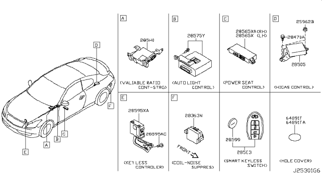 2009 Infiniti G37 Coupe Electrical Unit Diagram 4