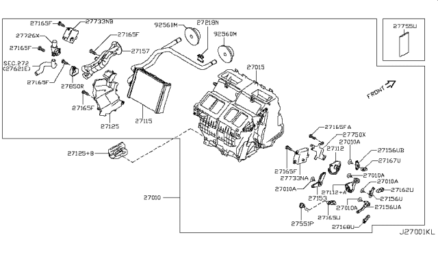 2011 Infiniti G37 Heater & Blower Unit Diagram 4