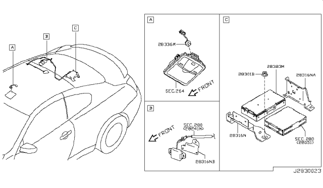 2009 Infiniti G37 Telephone Diagram 1