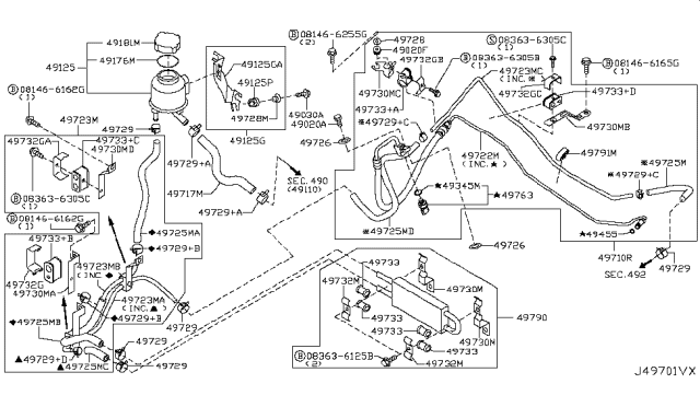 2011 Infiniti G37 Coupe Power Steering Piping Diagram 3