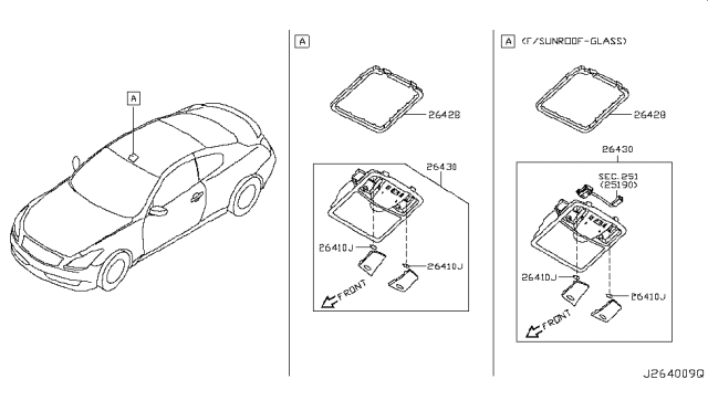 2009 Infiniti G37 Room Lamp Diagram