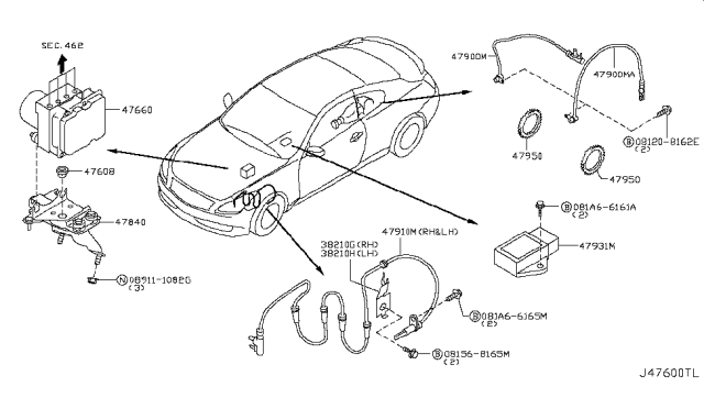 2009 Infiniti G37 Anti Skid Control Diagram 2