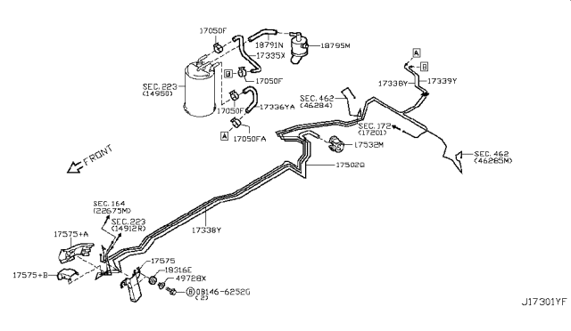 2013 Infiniti G37 Tube-Breather Diagram for 17339-JL00A