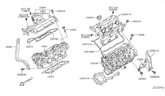 2009 Infiniti G37 Head Assy-Cylinder Diagram for 11040-EY02A