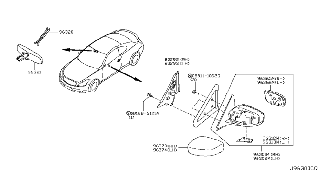 2009 Infiniti G37 Rear View Mirror Diagram