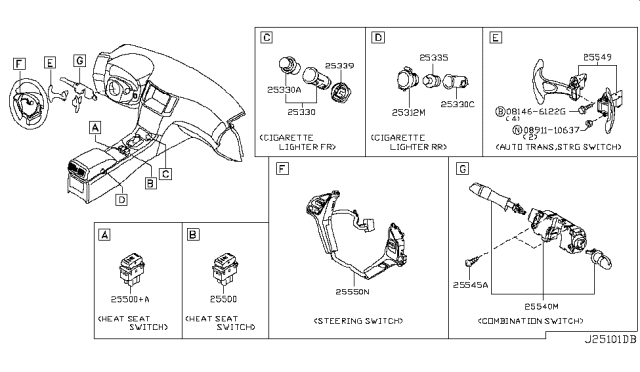 2008 Infiniti G37 Coupe Switch Diagram 1