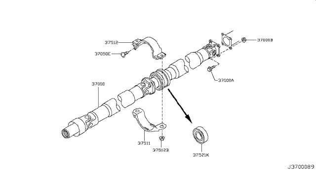 2011 Infiniti G37 Coupe Propeller Shaft Diagram 4