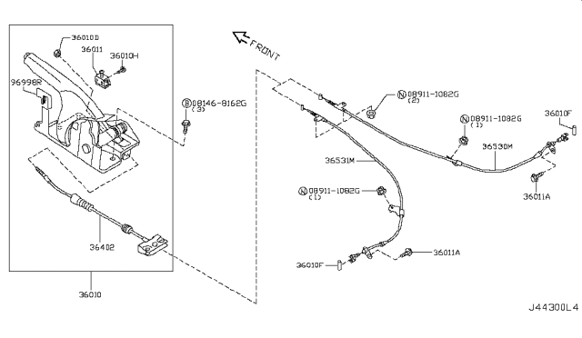 2011 Infiniti G37 Coupe Parking Brake Control Diagram 1