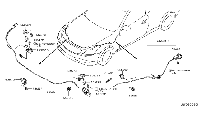 2008 Infiniti G37 Hood Lock Control Diagram